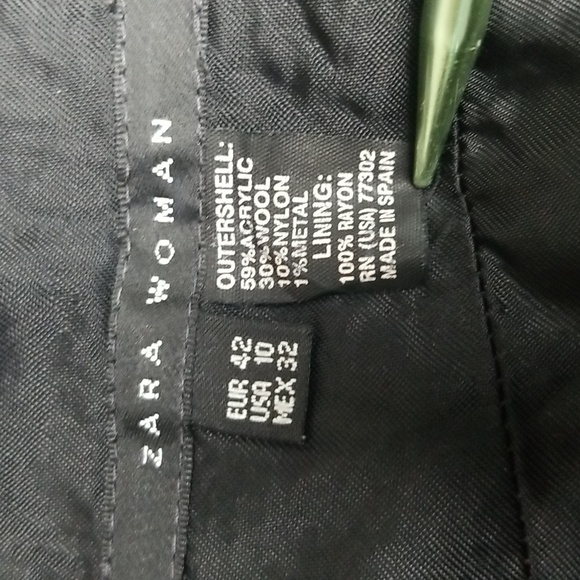 Zarah Vintage Woman Fringed, Lined, Tweed Skirt  Size 10 - Picture 3 of 14